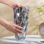 Oasis Crystal Glass Vase Grey Large 11 Inch Nestasia