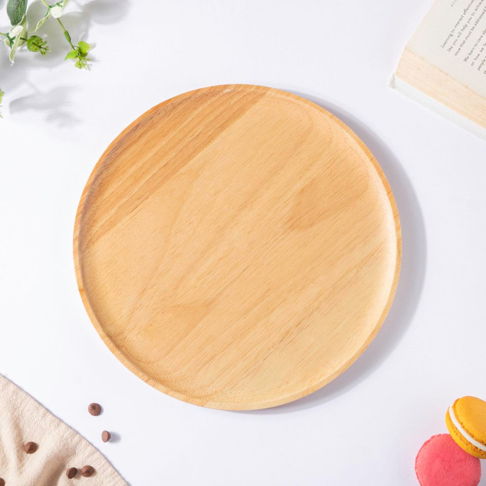Rubber Wood Cake Stand With Dome 10 inch Nestasia