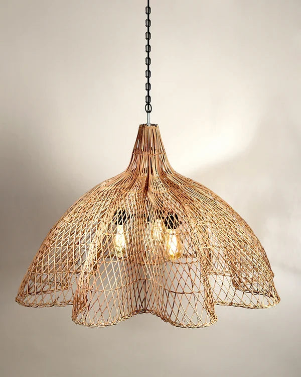 Minimalist Rattan Ceiling Light for Balcony and Living Room