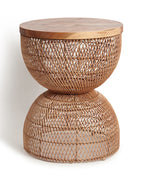 Brown Rattan Stool for Home Styling and Corner Display