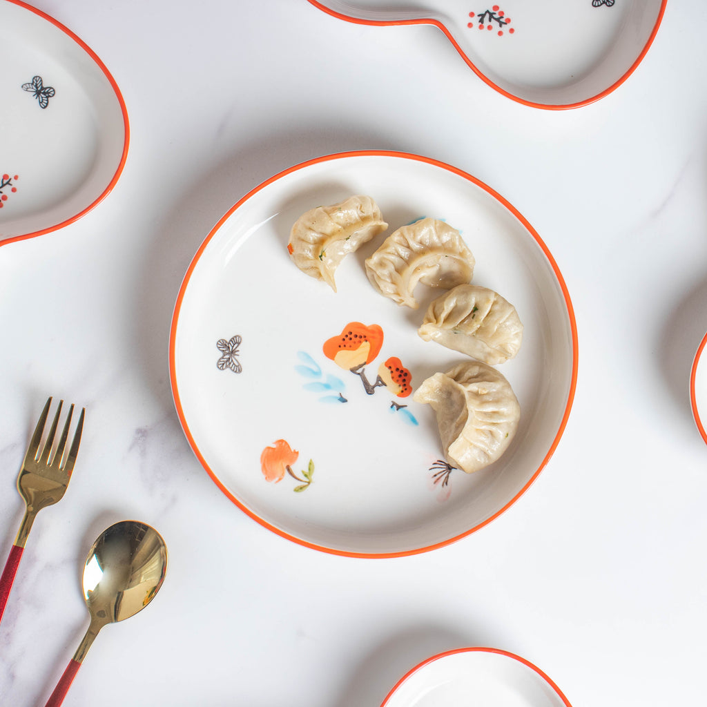 Floral Heart Plates Set of 5 Nestasia