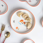 Floral Heart Plates Set of 5 Nestasia