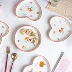 Floral Heart Plates Set of 5 Nestasia