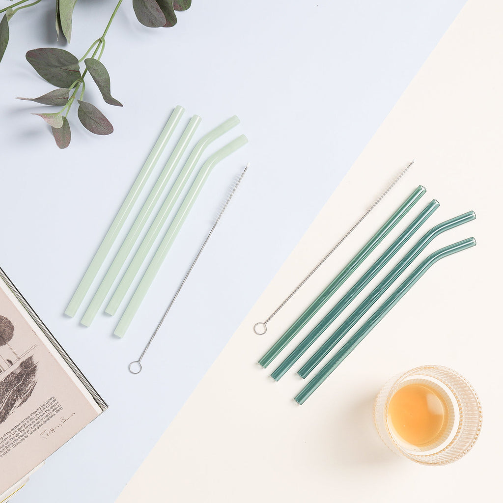 Glass Straw Set of 4 Nestasia