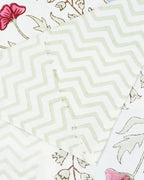 Elegant Jaipur Handblock Printed 100% Premium Cotton King Size Bed Sheet with 2 Pillow Covers