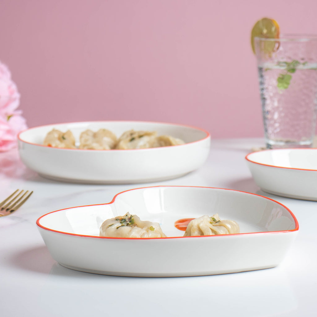 Floral Heart Plates Set of 5 Nestasia