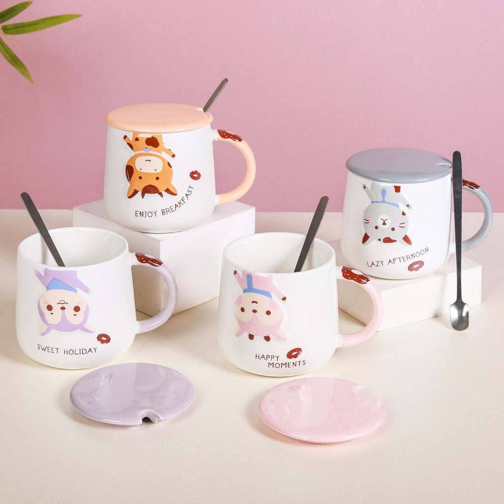 Cartoon Mug With Lid Nestasia