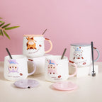 Cartoon Mug With Lid Nestasia