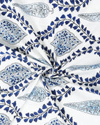 Handcrafted Jaipur Handblock Printed 100% Premium Cotton King Bed Sheet with Coordinated Pillow Covers