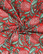 Cultural Jaipur Handblock Printed 100% Premium Cotton King Bed Sheet with Matching Pillow Covers