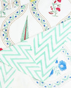 Vibrant Jaipur Handblock Printed 100% Premium Cotton King Bed Sheet with 2 Pillow Covers
