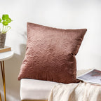 Brown Quilted Velvet Cushion Cover 16 inch Nestasia