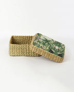 Natural Seagrass Storage Box with Lid for Accessories & Daily Essentials