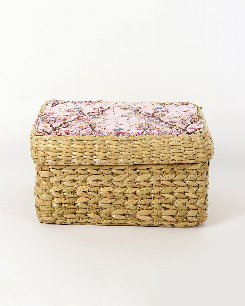 Eco-Friendly Seagrass Storage Box for Scarves, Belts & Accessories