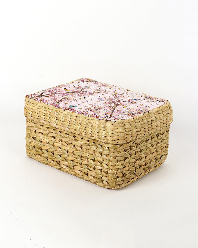 Eco-Friendly Seagrass Storage Box for Scarves, Belts & Accessories
