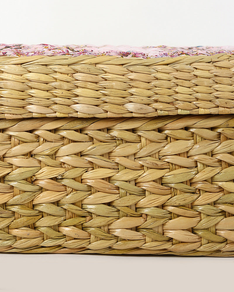Eco-Friendly Seagrass Storage Box for Scarves, Belts & Accessories