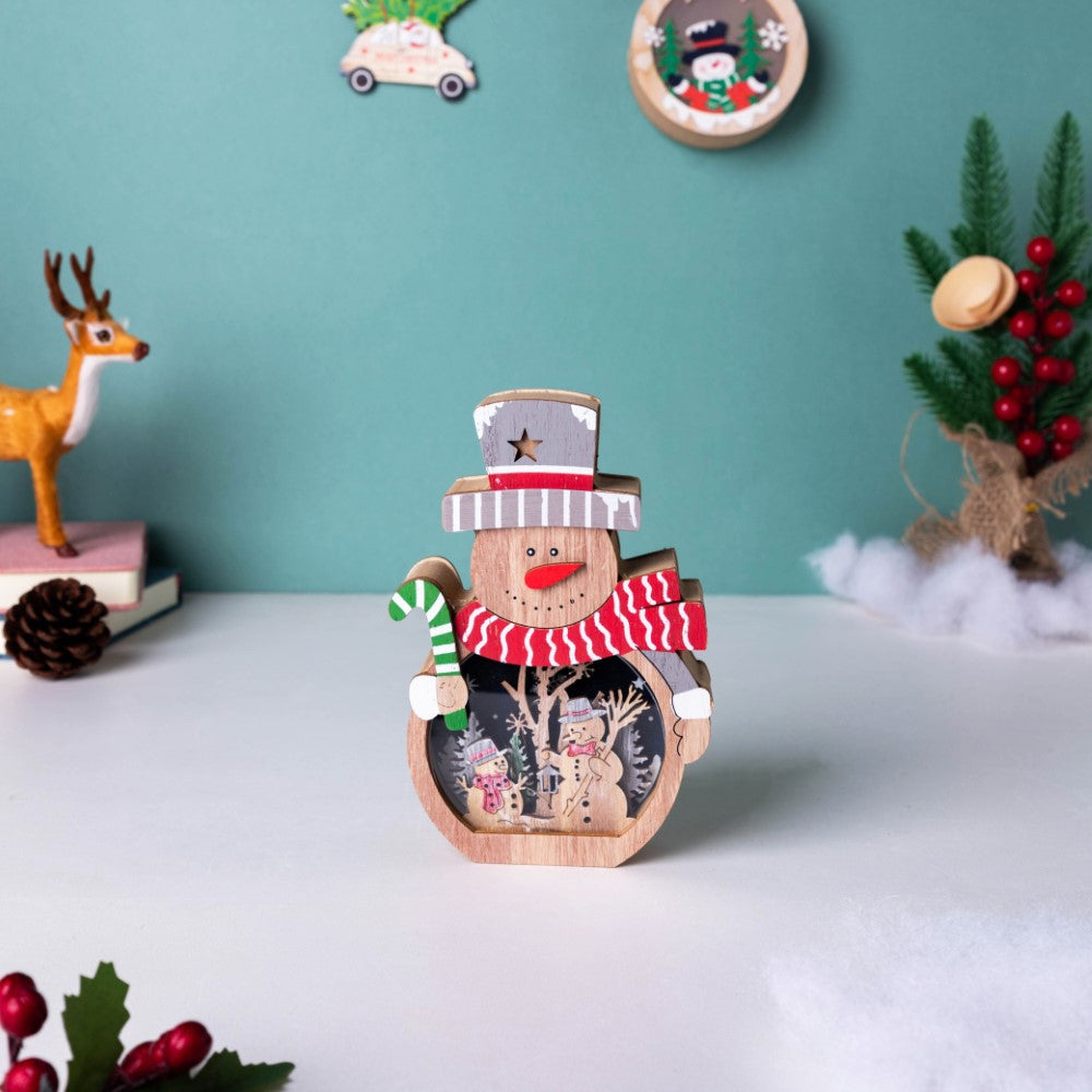 Snowman Belly LED Light Showpiece 6 Inch Nestasia