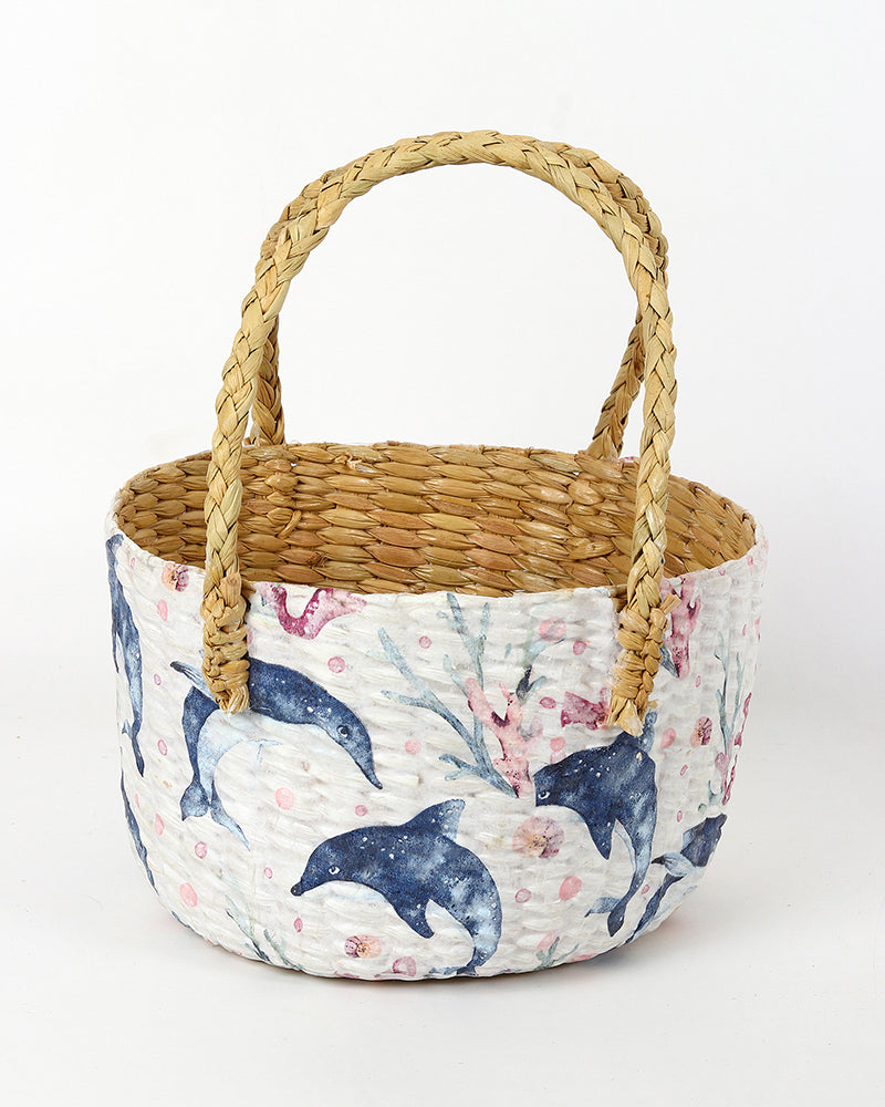 Seagrass Round Fruit Basket and Gift Hamper for Home Use