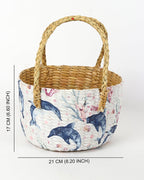 Seagrass Round Fruit Basket and Gift Hamper for Home Use