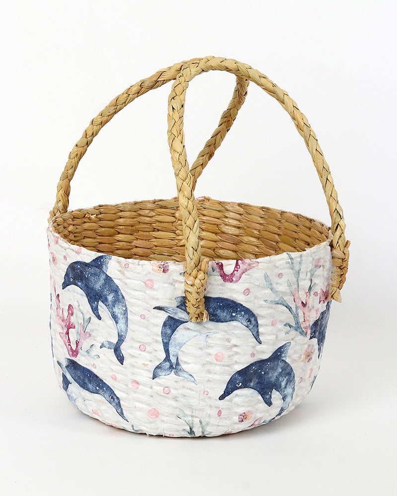 Seagrass Round Fruit Basket and Gift Hamper for Home Use