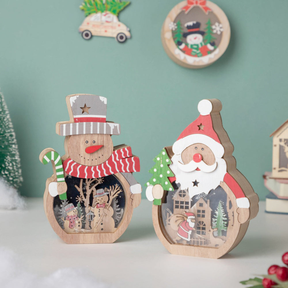 Snowman Belly LED Light Showpiece 6 Inch Nestasia