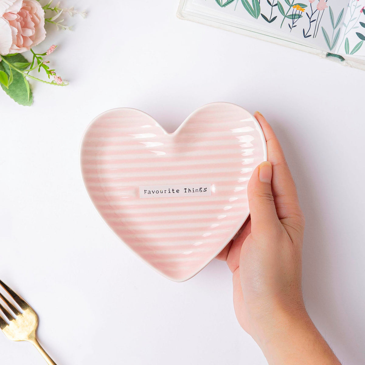 Small Heart Starter Plate Pink Nestasia