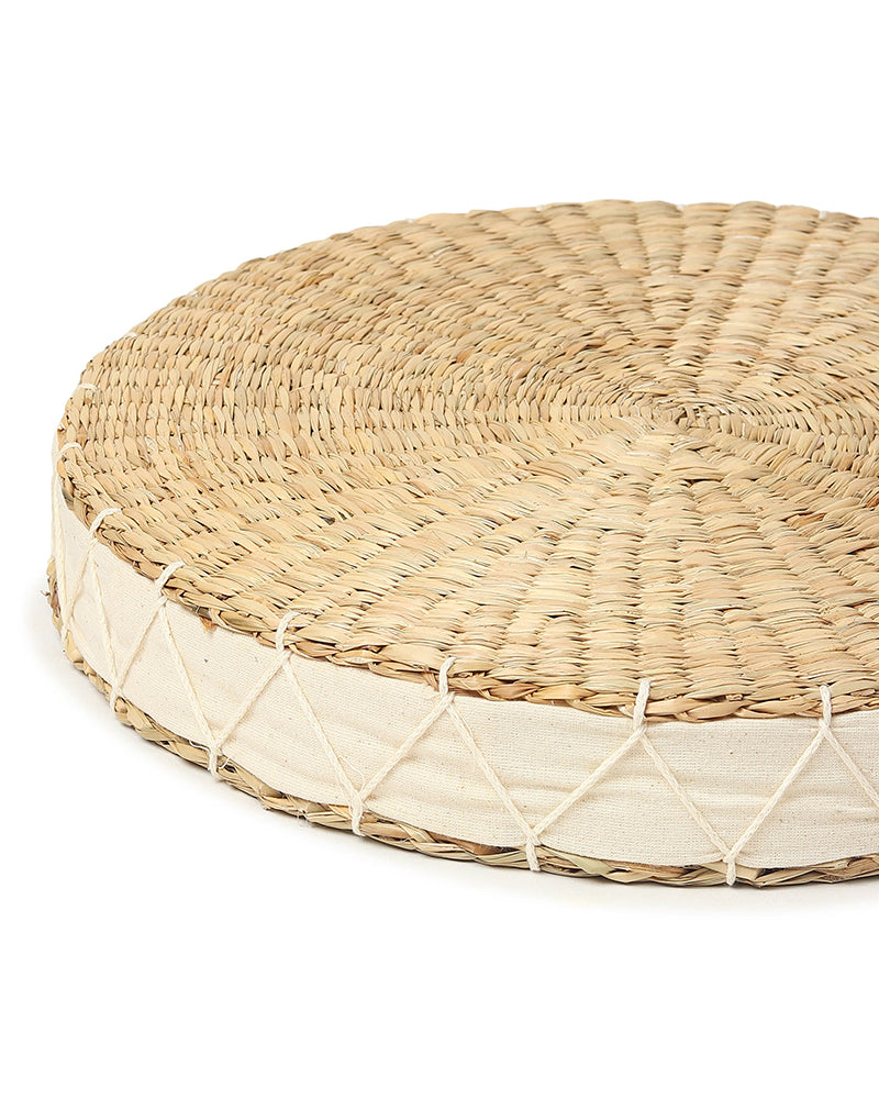 Seagrass Floor Pillow for Living Room, Meditation, and Seating