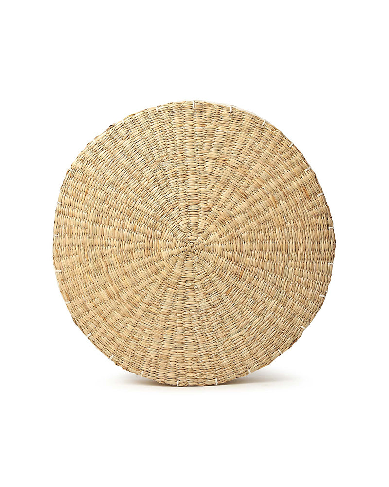 Seagrass Floor Pillow for Living Room, Meditation, and Seating