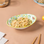 Mandala Diamond Baking Dish With Handle Green Nestasia