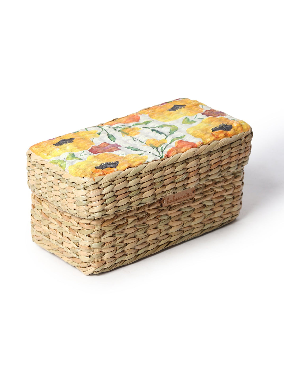 Stylish Seagrass Lid Box for Closet, Desk & Home Organization