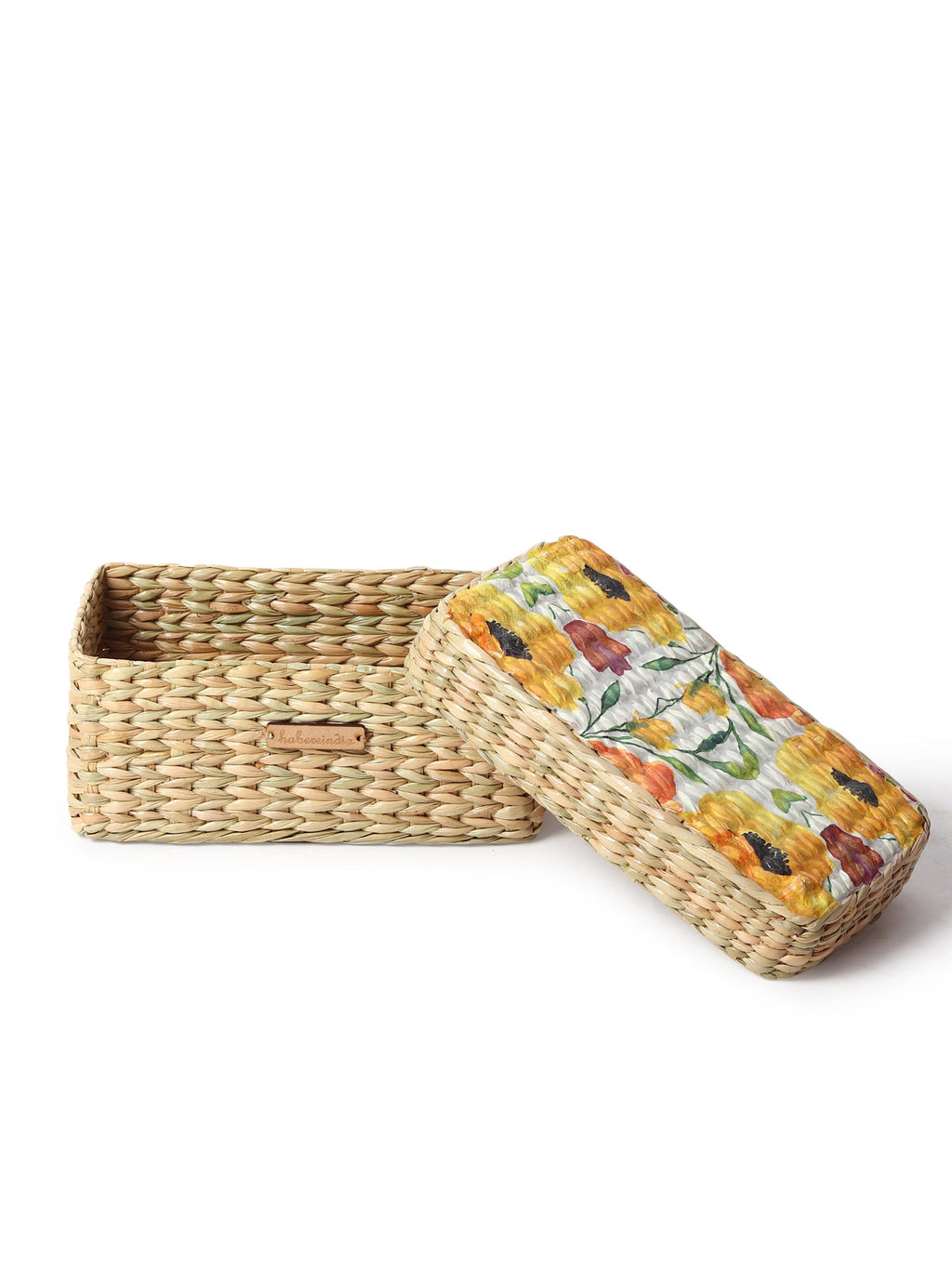Stylish Seagrass Lid Box for Closet, Desk & Home Organization