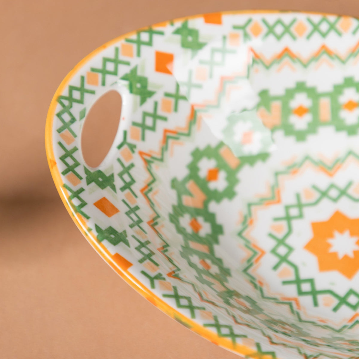 Mandala Criss-Cross Baking Dish With Handle Nestasia