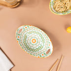 Mandala Criss-Cross Baking Dish With Handle Nestasia