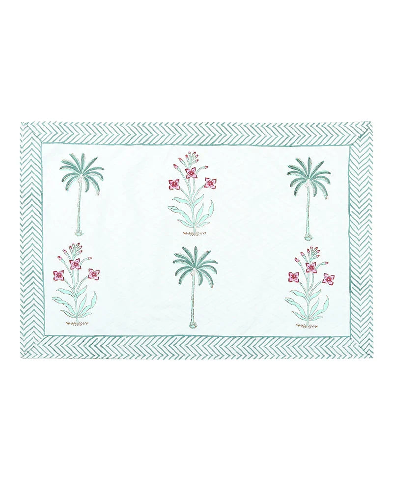 Artisanal Jaipur Handblock Printed 100% Premium Cotton King Bed Sheet with Matching Pillow Covers