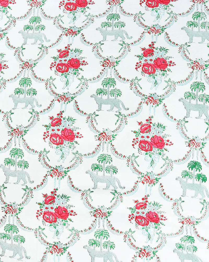 Luxurious Jaipur Handblock Printed 100% Premium Cotton King Size Bed Sheet with Pillow Covers