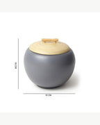 Multi-Purpose Grey Ceramic Jars for Kitchen Storage, Spices, and Dry Ingredients
