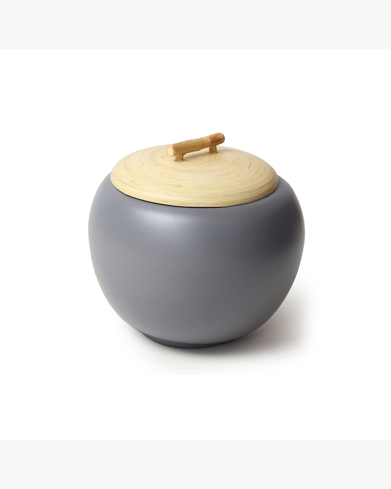 Multi-Purpose Grey Ceramic Jars for Kitchen Storage, Spices, and Dry Ingredients