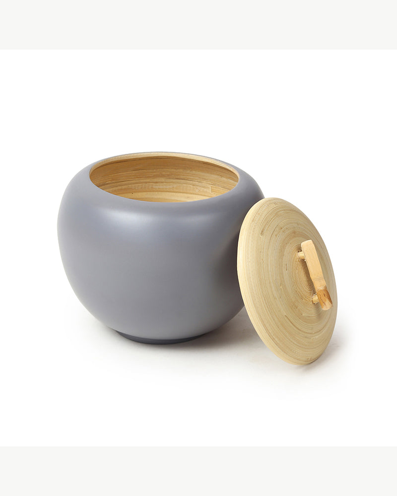 Multi-Purpose Grey Ceramic Jars for Kitchen Storage, Spices, and Dry Ingredients