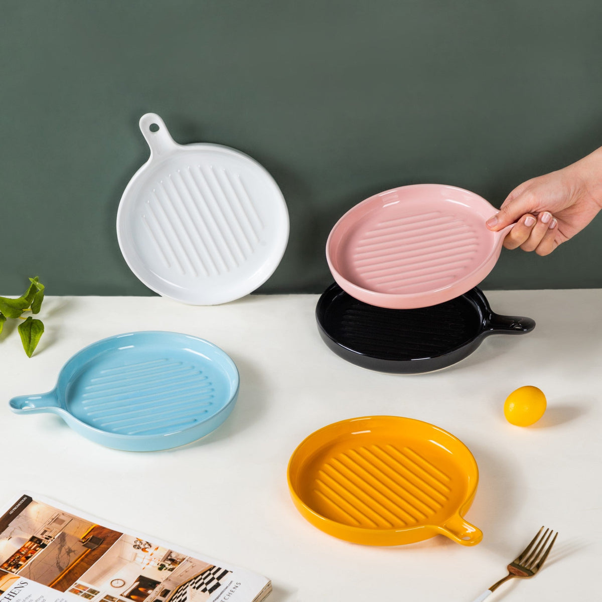 Round Grill Plates Nestasia