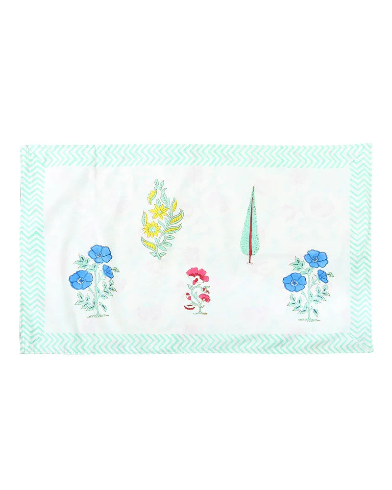 Vibrant Jaipur Handblock Printed 100% Premium Cotton King Bed Sheet with 2 Pillow Covers