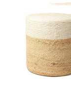 Handcrafted Jute Pouffes for Natural Living Room Decor