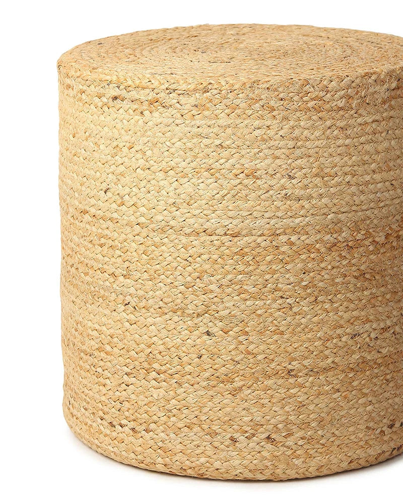 Comfortable Jute Pouffes for Relaxed Living Room