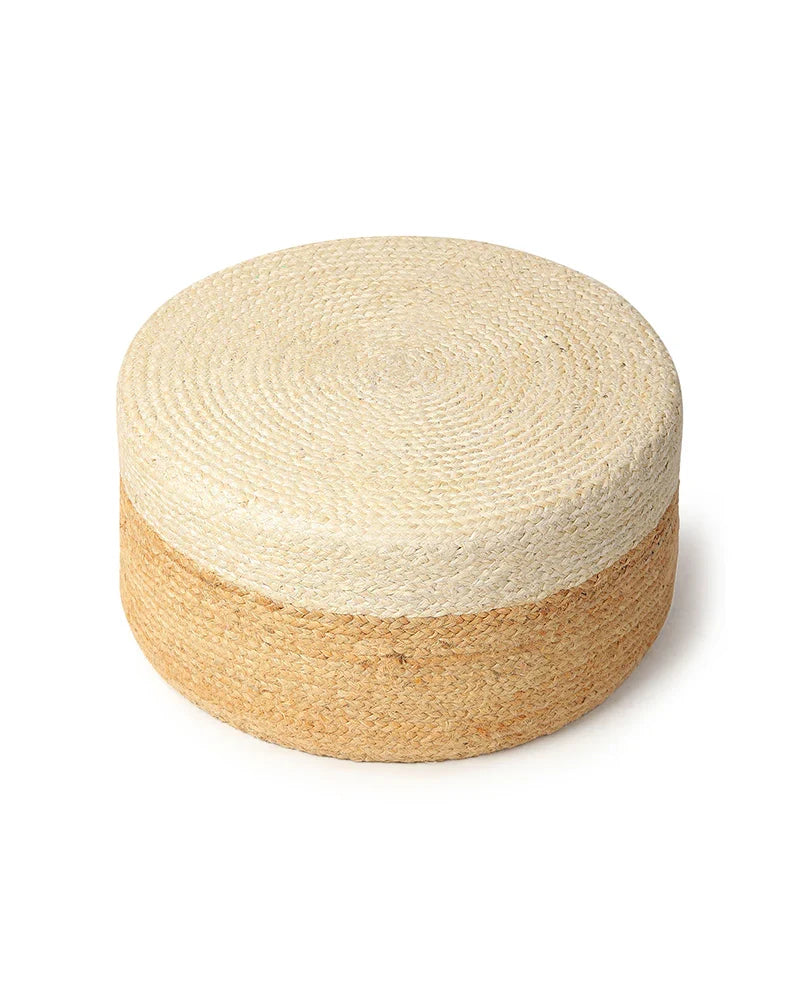 Boho Style Jute Ottoman Stools for Comfortable Seating