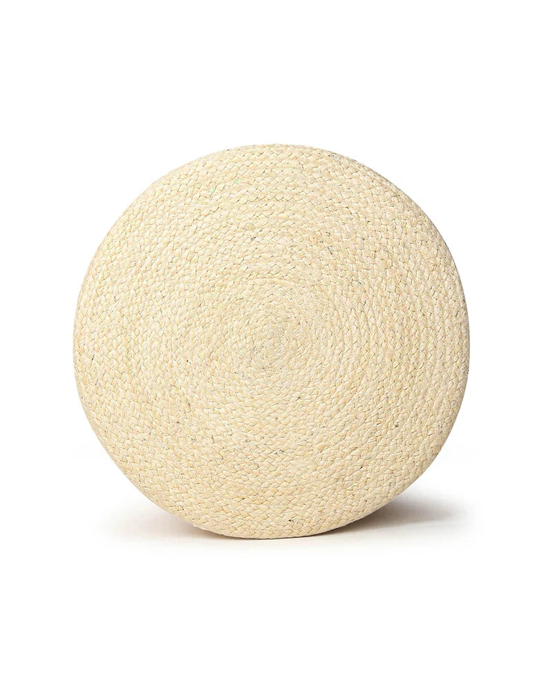 Boho Style Jute Ottoman Stools for Comfortable Seating