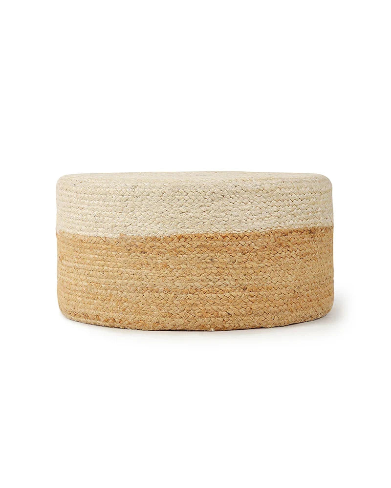 Boho Style Jute Ottoman Stools for Comfortable Seating