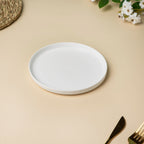 Riona Ceramic Appetizer Plate White 7 Inch Nestasia