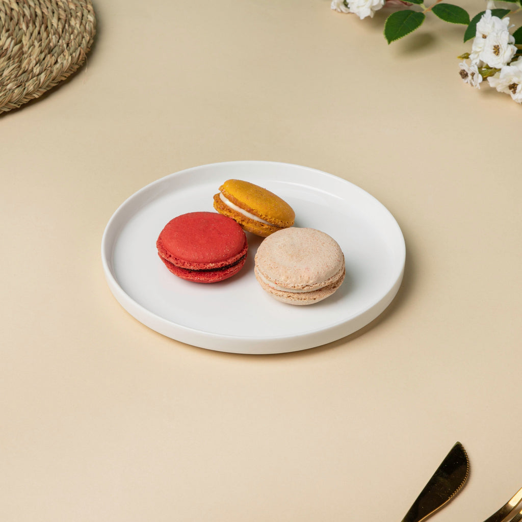 Riona Ceramic Appetizer Plate White 7 Inch Nestasia