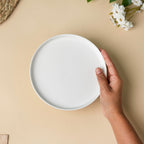 Riona Ceramic Appetizer Plate White 7 Inch Nestasia