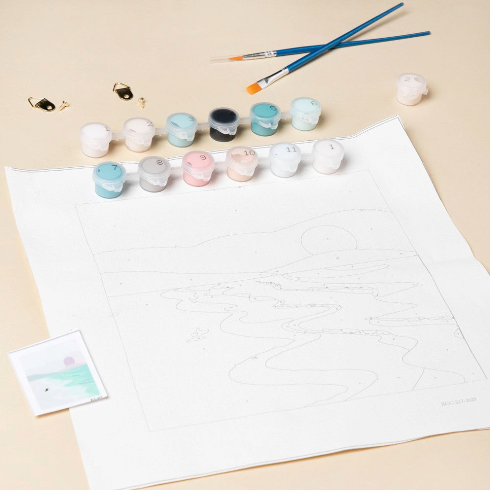 Beach Sunset DIY Paint By Numbers Kit Nestasia