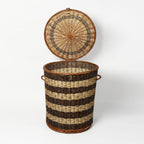 Eco-Friendly Wicker Laundry Basket for Clothes Storage and Home Organization